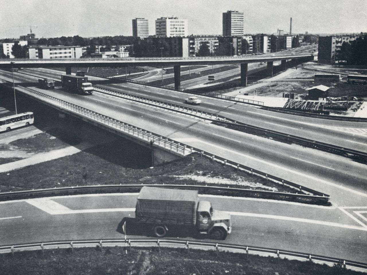 Avenija Marina Držića, zagrebačka petlja, oko 1975. godine